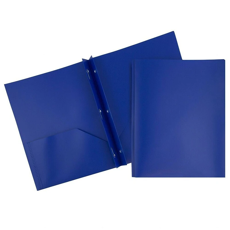 JAM Paper Plastic 2 Pocket POP Folders with Clasps