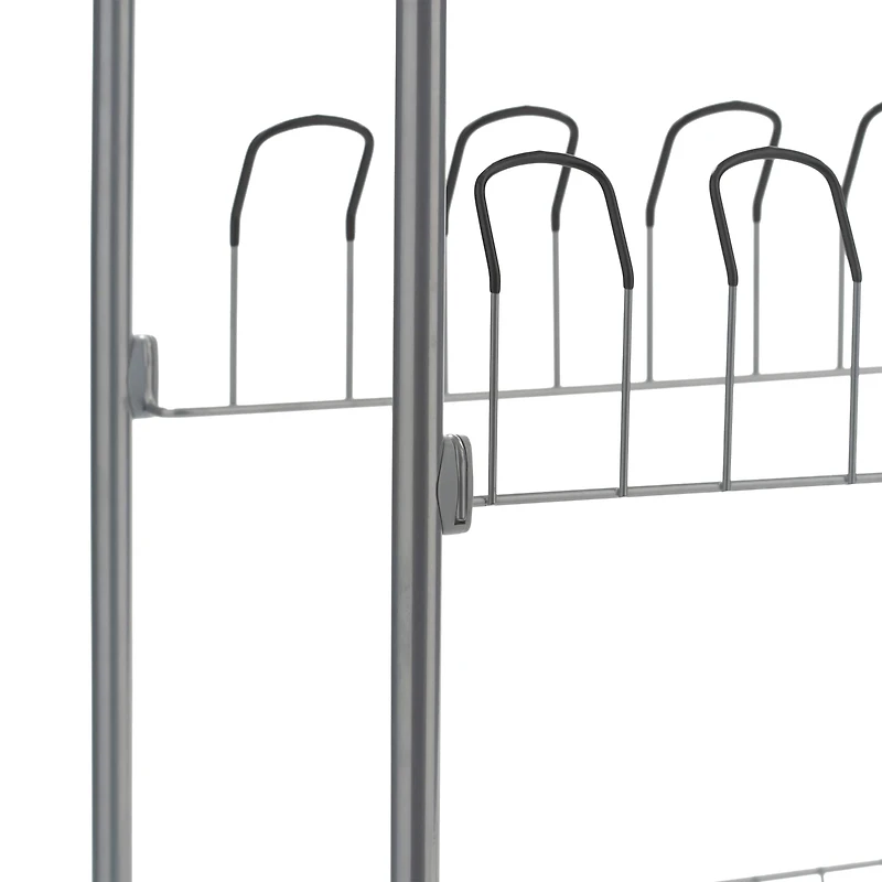 Organize It All 12 Pair Floor Shoe Rack With Shelf