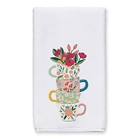 Floral Mug Stack Tea Towel Set