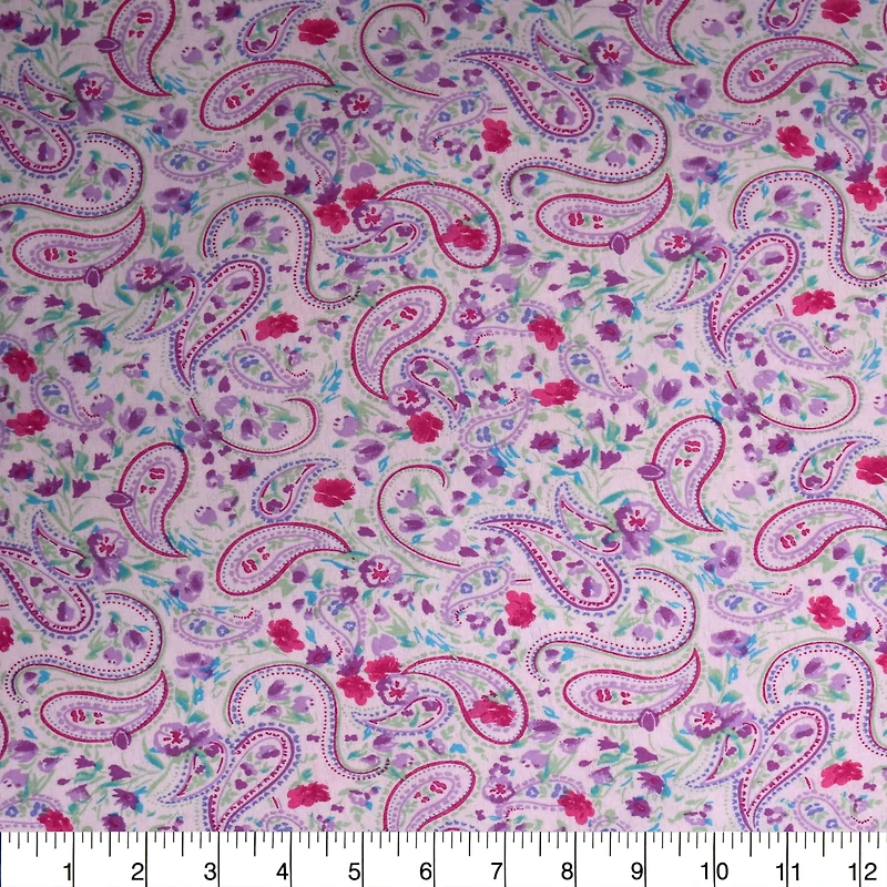 Feldman Pink Paisley Cotton Flannel