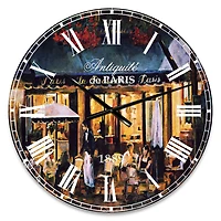 Designart 'La Brasserie Of Champs-Élysées Paris Traditional Wall Clock