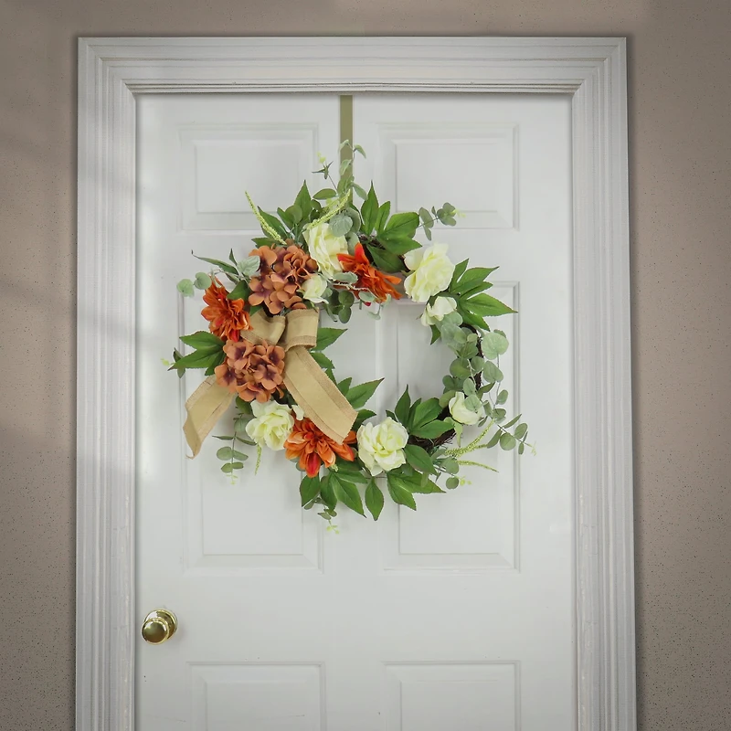 24'' Harvest Hydrangeas and Roses Wreath