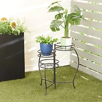 Black Iron Modern Plantstand, 22" x 18" x 19"
