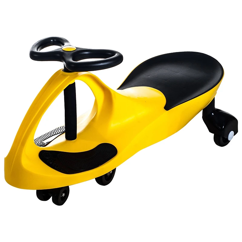 Toy Time Yellow Ride-On Wiggle Car
