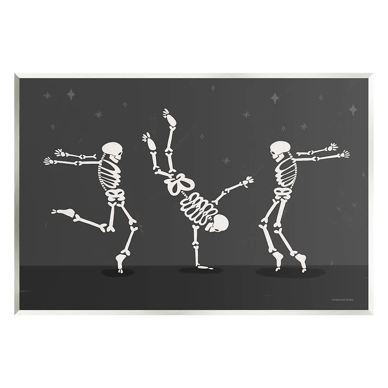 Stupell Industries Three Dancing Skeletons Wall Plaque Art