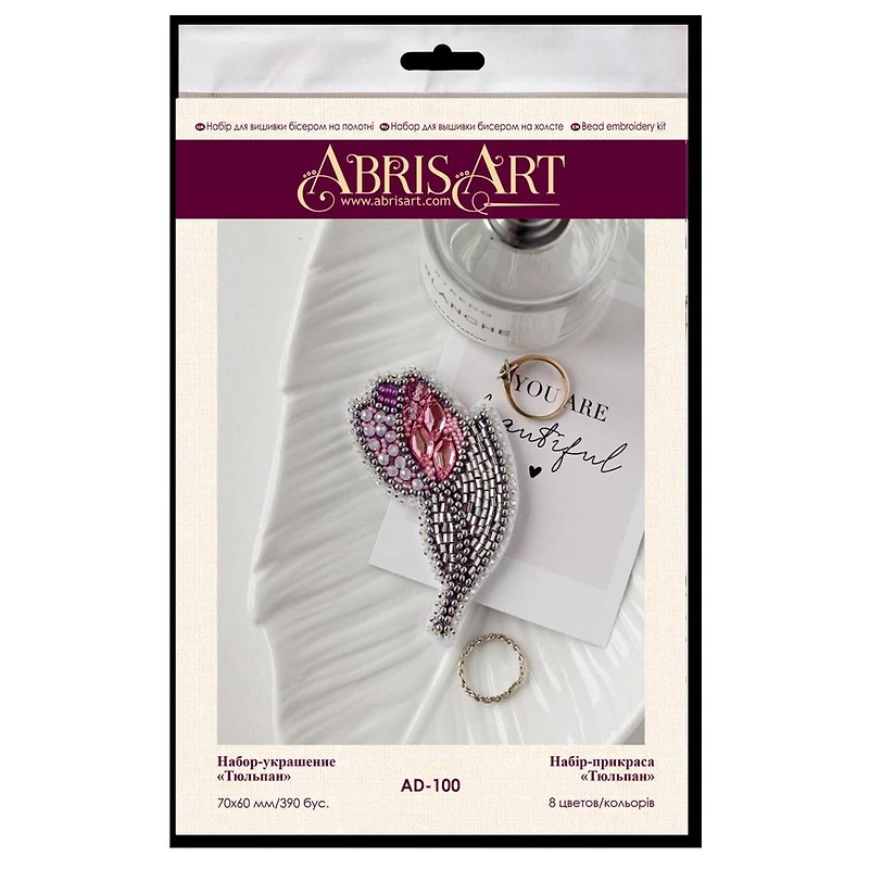 Abris Art Tulip Bead Embroidery Decoration Kit