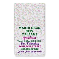 Mardi Gras Confetti Phrases Tea Towel Set