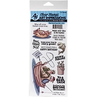 Art Impressions® Work & Play Clear Reel Great Guys Fishing Stamps