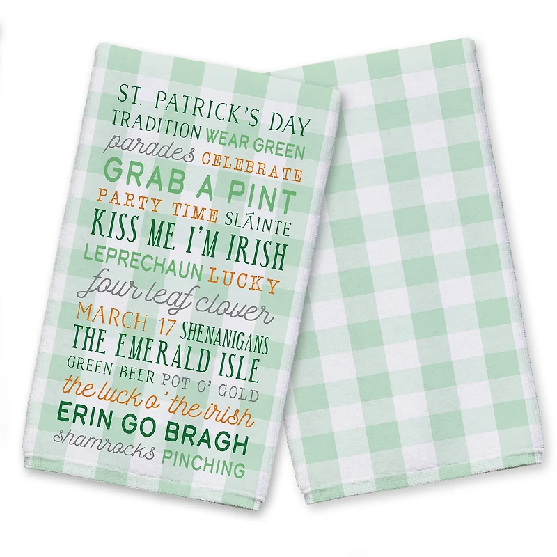St Pat Words Tea Towel Set of 2