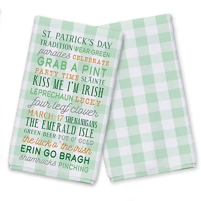 St Pat Words Tea Towel Set of 2