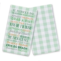 St Pat Words Tea Towel Set of 2