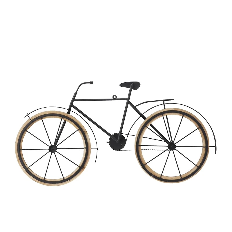 Brown Metal Traditional Bicycle Wall Décor