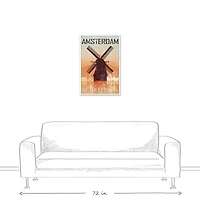 Netherlands Windmill 20" x 30" Canvas Wall Art