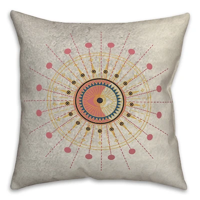 Evil Eye Watercolor 2 18" x 18" Throw Pillow