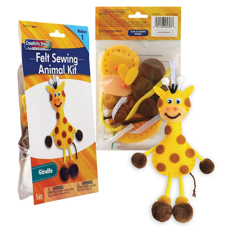 Creativity Street® Animal Felt, Foam & Pom Pom Craft Kit Set