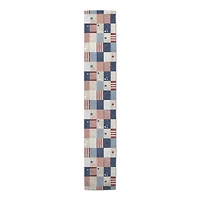 72" Patchwork Check Cotton Twill Table Runner