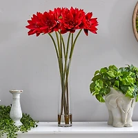 2.5ft. Red Lotus Arrangement in Cylinder Vase