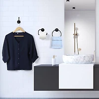 Stainless Steel Towel Ring & Toilet Paper Holder Set