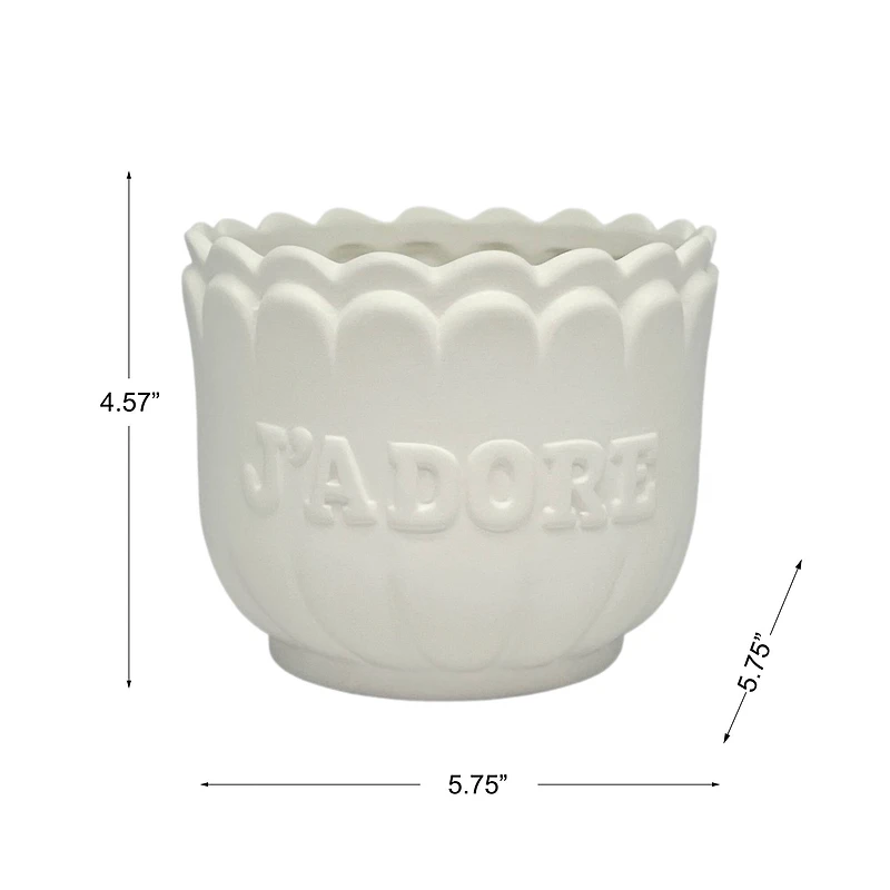 5.75" J'Adore DIY Ceramic Flower Vase by Make Market®