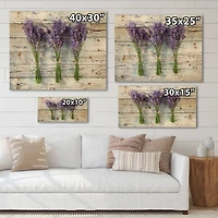 Designart - Fresh Lavender On Wood