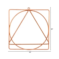 10" Metal Geometric Circlet Wall Art Décor (Set of 3)