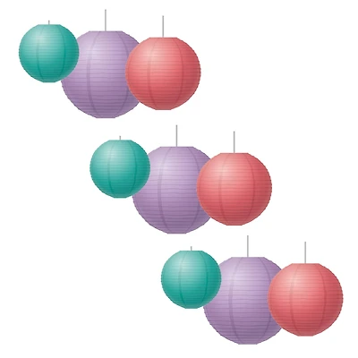 Teacher Created Resources® Shabby Chic Paper Lanterns, 3 Packs of 3