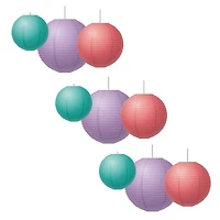 Teacher Created Resources® Shabby Chic Paper Lanterns, 3 Packs of 3