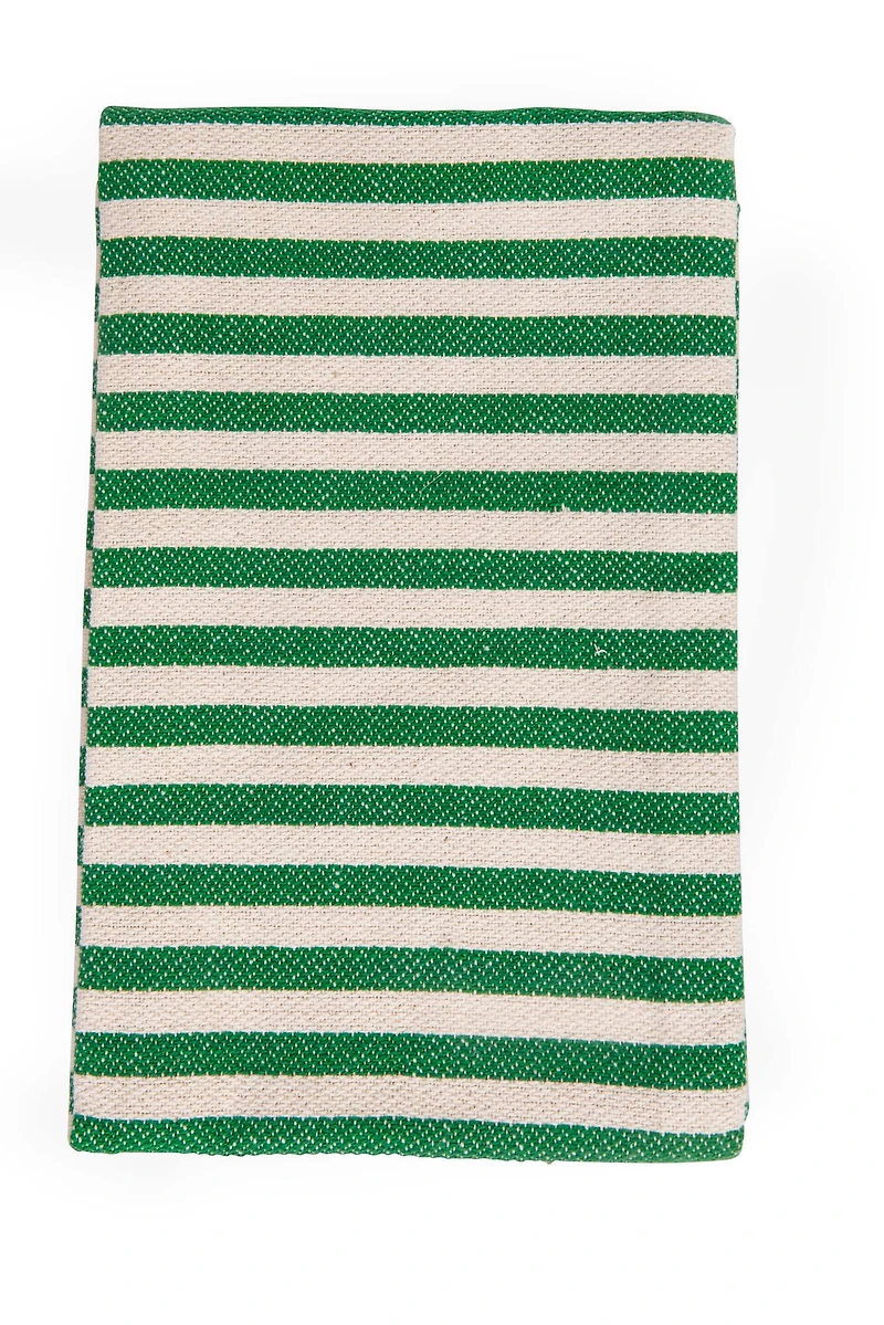 Hello Honey® Blue & Green Stripes & Checks Cotton Tea Towel Set