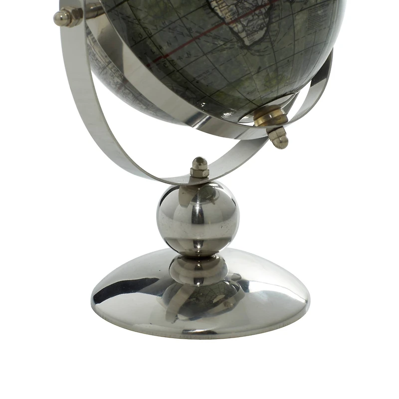 10" Silver Stainless Steel Traditional Globe