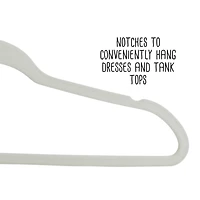 Honey Can Do White Slim-Profile Non-Slip Velvet Hangers