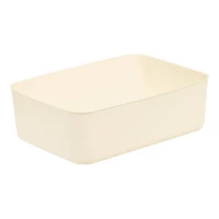 IRIS® Cream Nestable Storage Organizer Bins