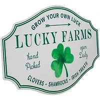 14" Lucky Farms with Shamrock Wall Sign