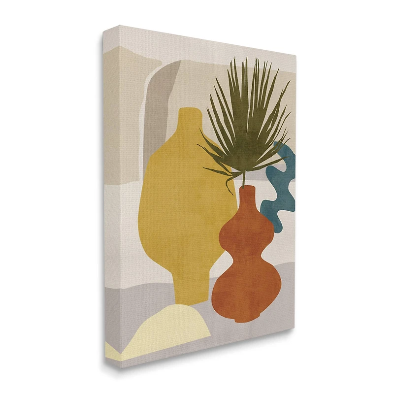 Stupell Industries Desert Summer Abstract Vases Yellow Orange Brown Canvas Wall Art