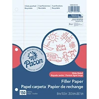 Pacon® 8" x 10.5" Filler Paper, 6 Packs of 150 Sheets