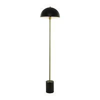 Black Metal Contemporary Floor Lamp, 14" x 14" x 62"