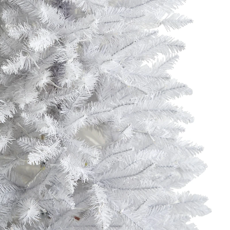 6ft. Pre-Lit White Artificial Christmas Tree, Warm White LED Lights