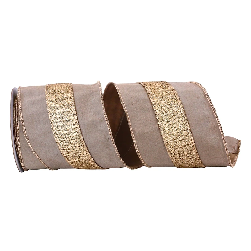 JAM Paper 4" x 5yd. Satin Wired Lame Center Ribbon