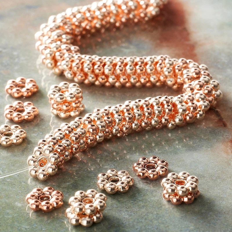 12 Pack:  Metallic Gold Metal Rondelle Beads, 8mm by Bead Landing™