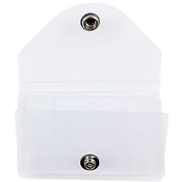 JAM Paper Clear Plastic Business Card Holder Case with Snap Closure