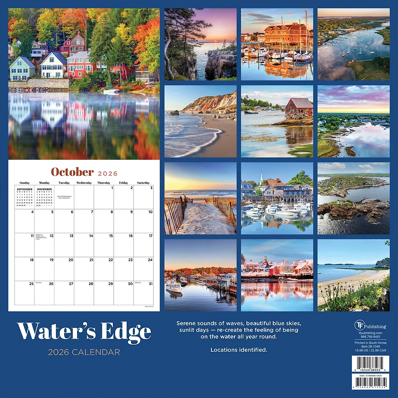 2026 Water's Edge Wall Calendar