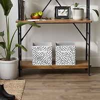 DII® 11" Black & White Dots Storage Cube, 2ct.