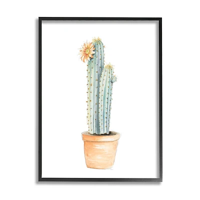 Stupell Industries Flowering Cactus Pop Minimal Southwestern Tones in Frame Wall Art