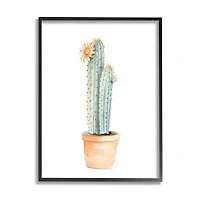 Stupell Industries Flowering Cactus Pop Minimal Southwestern Tones in Frame Wall Art