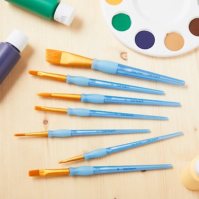 Golden Taklon Angular Variety 7 Piece Brush Set by Craft Smart®