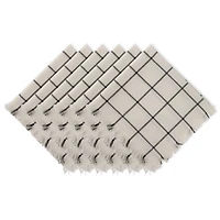 DII® Black Check Fringed Cloth Dinner Napkins, 6ct.