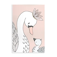 Stupell Industries Mother & Baby Swan Flower Crowns Princess Animals Wall Plaque Art
