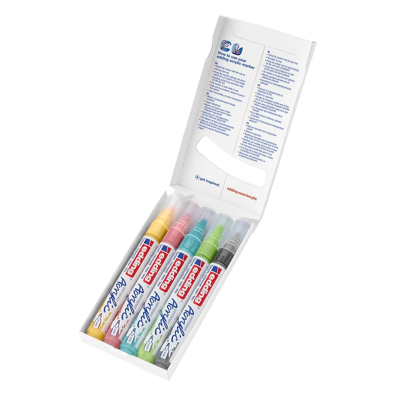 edding® 5100 Medium Pastel Acrylic Marker Set