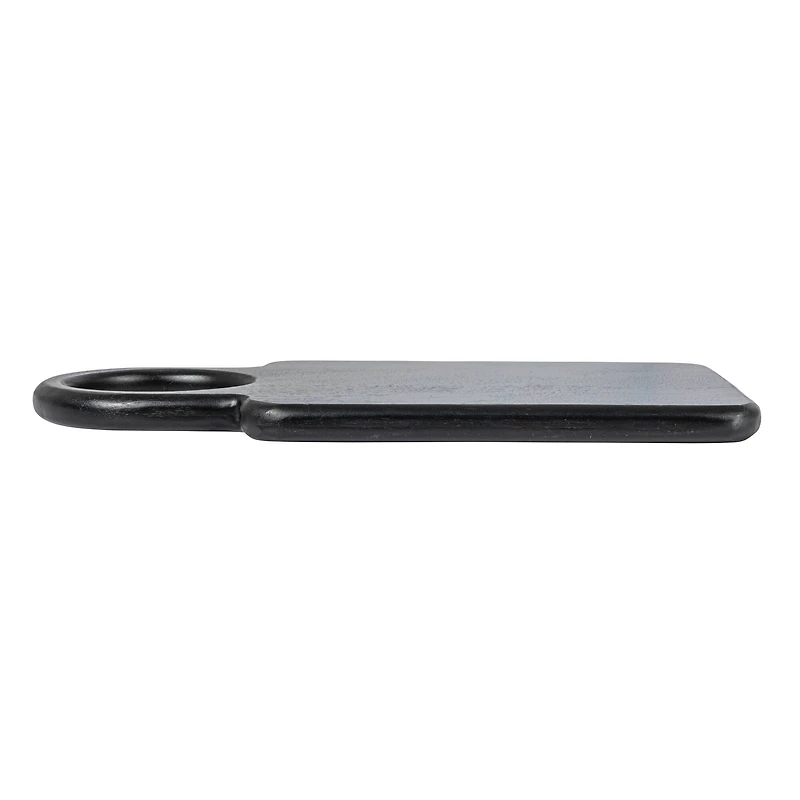 Hello Honey® 12" Black Modern Wood Cutting or Charcuterie Board with Handle