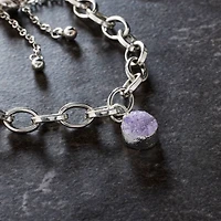 Round Violet Dyed Quartz Charm by Bead Landing™