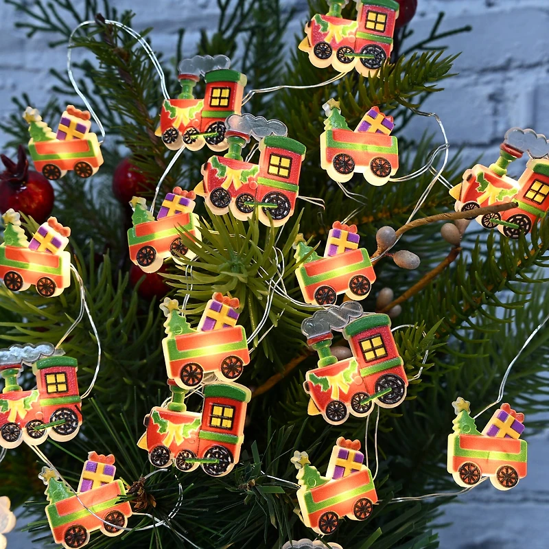 18ct. Warm White LED Train String Lights on Silver Wire by Ashland®